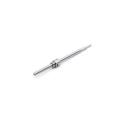 Ball screw with round nut with triangular thread