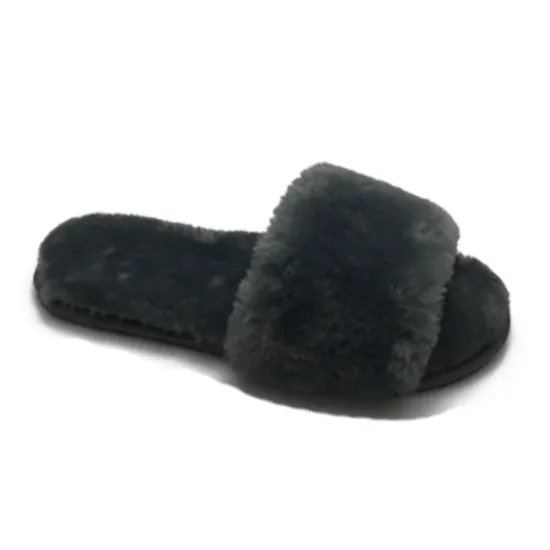 Best comfy indoor women's fur slides slippers