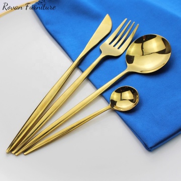 Wholesale Cheap Stainless Steel Golden Cutlery Set