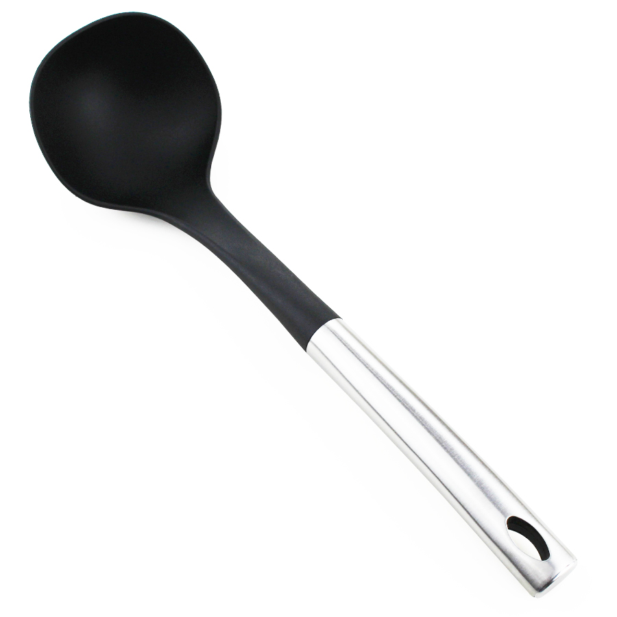 Juego de utensilios de cocina de nylon con mango de acero inoxidable 9PCS