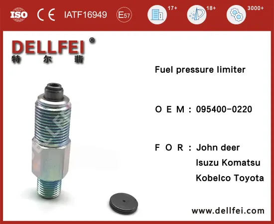 New Pressure Relief Valve 095400-0220 for John deer,Komatsu,Kobelco,Isuzu,Toyota