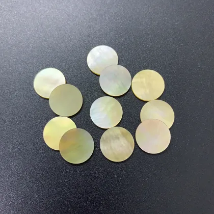 Wholesale Natural Yellow Shell Round Shell Pieces