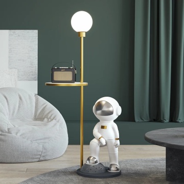 Iron Astronaut Floor Lamp for Boy's Bedroom