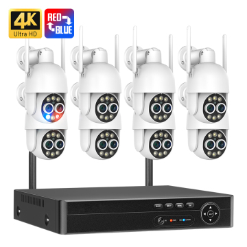 ICSee Dual Camera 8X Zoom Human Motion Tracking HD WiFi and SIM Supported Security Camera System