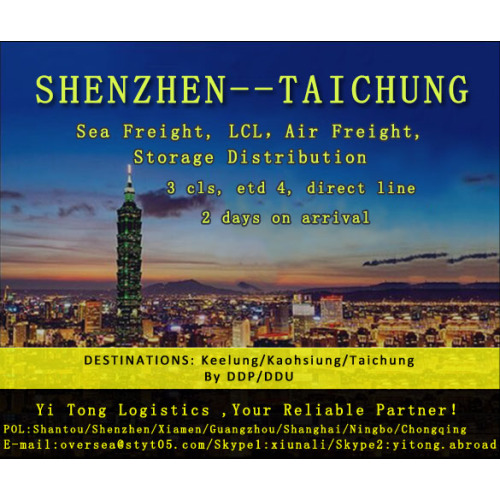 Shenzhen zeevracht naar Taichung