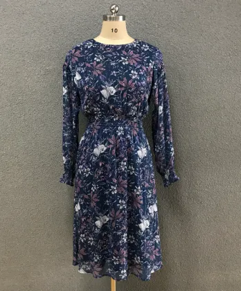 women's chiffon print dress