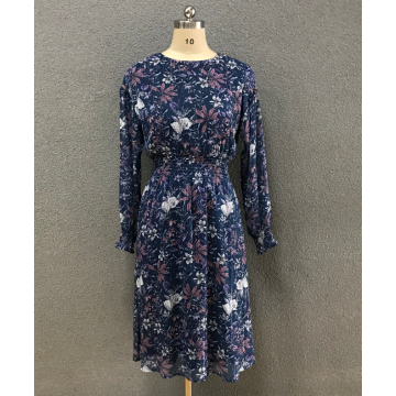 women's chiffon print dress