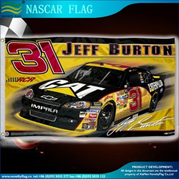 Jeff Burton Flag house flag scarf pennant Jeff Burton Flag Nascar Flag Jeff Burton Flag Double Sided Nascar