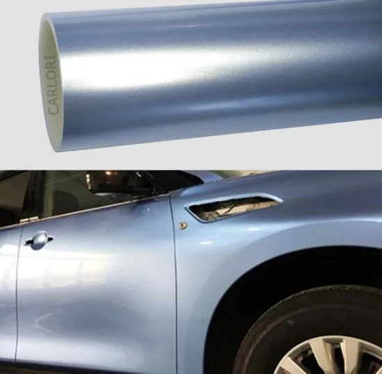 metallic gloss mist blue car wrap vinyl