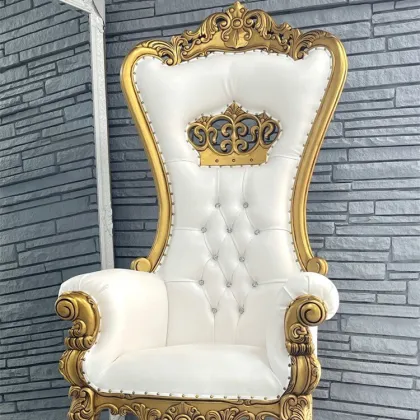 Royal Luxury Gold Throne Chairs for Weddings
