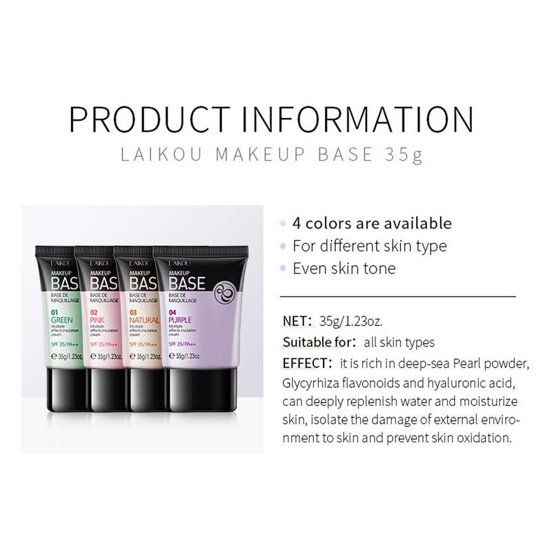 Face Primer Makeup Base Sunscreen Cream Oil-control Whitening Invisible Pore Face Oil Make Up Base Primer for Women