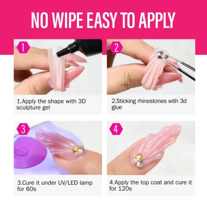 3D Creative DIY Gel Nail Art Sculpture Decorations for Artificial Fingernails