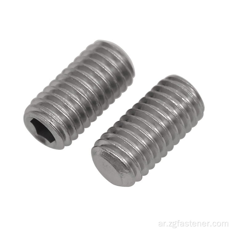 الفولاذ المقاوم للصدأ DIN913 DIN914 DIN915 DIN916 HEX Socket رأس المسمار المسمار مع نقطة مخروط