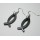 Hematite Earring with silver color finding