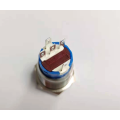 Interruttore a pulsante in metallo da 19 mm