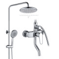 2021 press diverter 3 function mixer bathroom push button shower faucet set brass