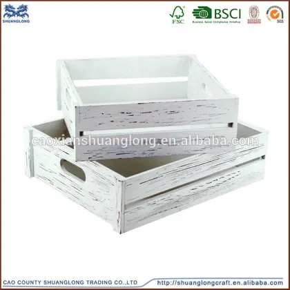 Customized wooden fruit crate boxes/Elegant wooden crate vanity box from goodlife