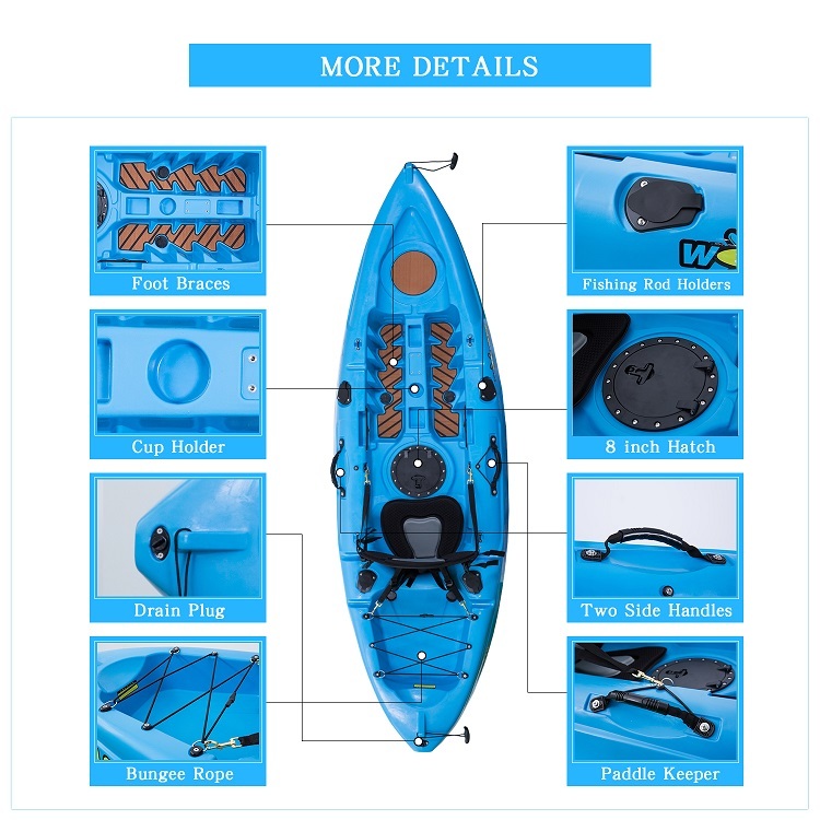 WOOWAVE Sit-On-Top Single Fishing Kayaks for Sale