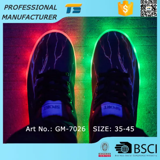 Adult Lighting Led Flashing Light Up Shoes For Men