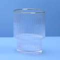 Ribbed Glass Pitcher And Cups