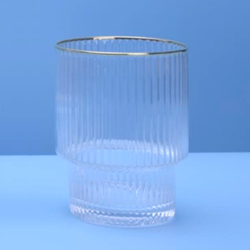 Ribbed Glass Pitcher And Cups