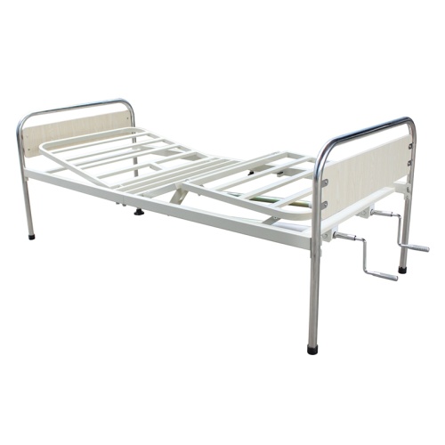 Back Lifting Medical Bed Two Cranks Adjustable Manual Nursing Bed Factory