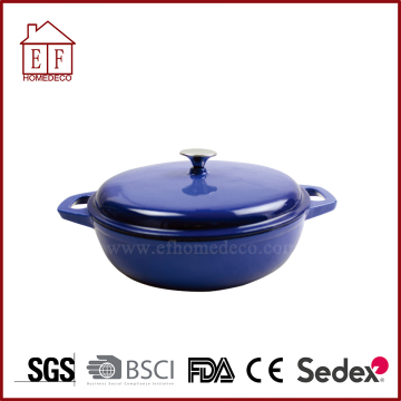 Round Enameled Cast Iron Casserole