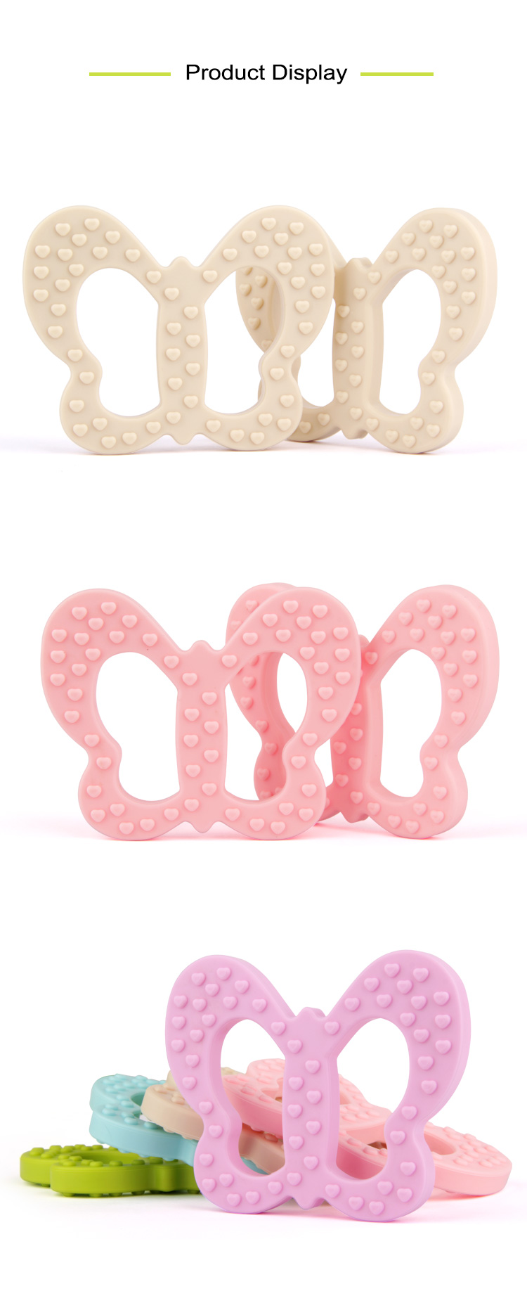 baby silicone butterfly teether