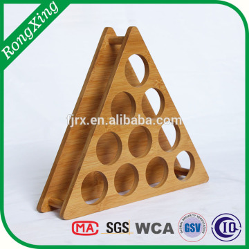 Bamboo trilateral spice rack