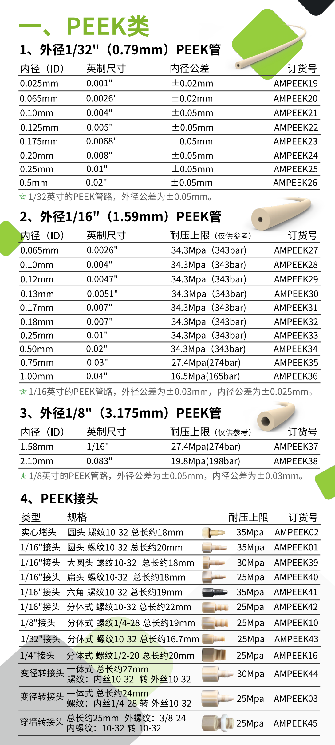 Standard Mu custom fit PEEK two-way reducer connector T-way four-way connector Liquid chromatograph accessories PEEK straight two-way two-way 132 to 181