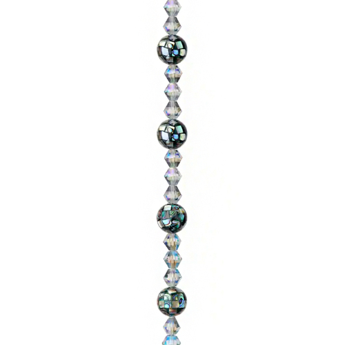 Craft Natural Abalone Round String Beads Κοσμήματα Κοσμήματα