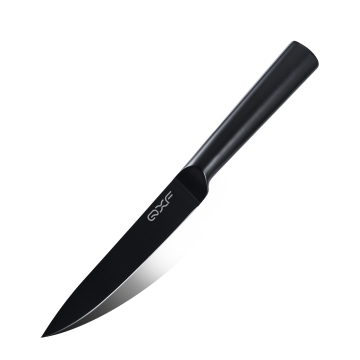 Premium Black Coating 5 Zoll Hohlgriff Edelstahl Scharfe Utility Küchenmesser
