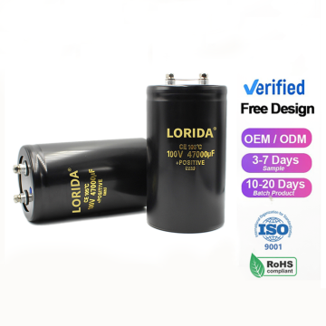 Low MOQ 400V 1000UF 50*80 مقاومة منخفضة المسمار الطرفي الطرفي مصحوب طاقة تصحيح مكثف كهربائي