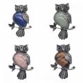 Owl Necklaces Healing Crystal Stone Pendant Reiki Spiritual Energy Gemstone Quartz Necklace Birthday for Women Men