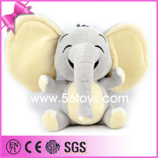 ODM big ear grey baby elephant custom plush toy