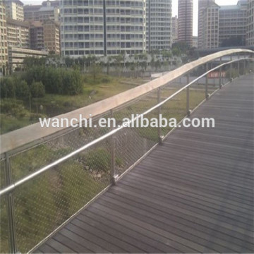 edge closed stainless steel wire rope mesh /flexible ss rope mesh