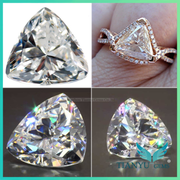 loose color moissanite gemstone trillion cut 6mm forever brilliant moissanite