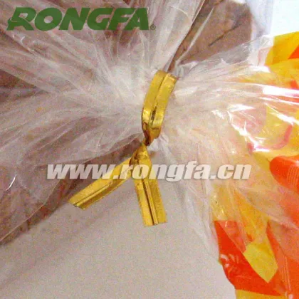 Metallic Golden Twist Tie for Colsing Bags