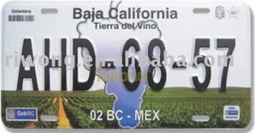 shape code license plate