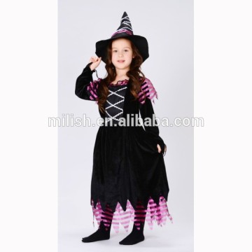 Party carnival cheap kids children witch fancy dress costume MAC-70