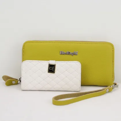 Genuine Leather Women Long Wallet With Zipper