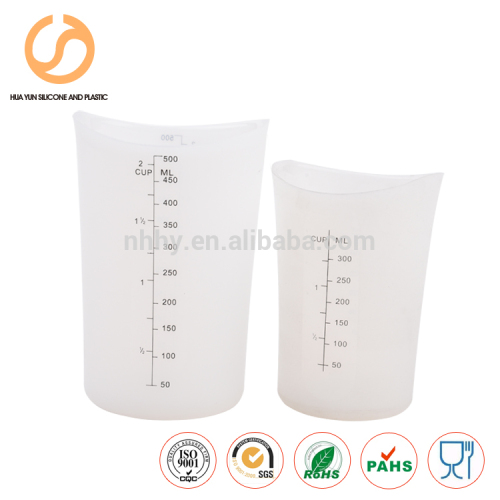 hot selling kitchen silicone flexible measuring cups