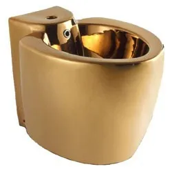 Ceramic Gold Basin Bidet Gold Toilet