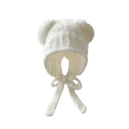 Autumn & Winter Windproof Soft Woolen Hats with Bear Ears