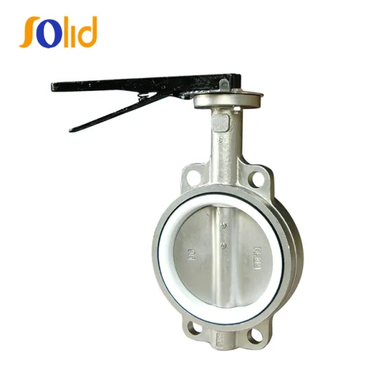 ASTM B148 C95500 PTFE seat stainless steel wafer butterfly valve