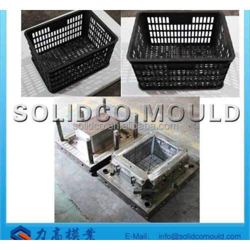 New-design plastic basket crate mold for household use