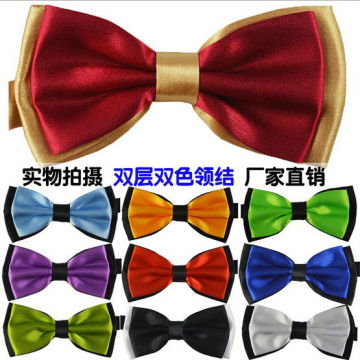 Merry Christmas - Two Colours Mixed Colourful Bow Tie for Men Wholesale