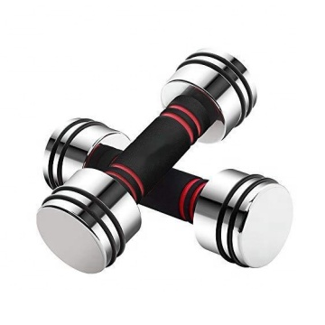 Adjustable 2.5kg Dumbbell Set: Home Workout Equipment with Ultracompact Steel, Mirror Design, and Comfortable Foam Handles