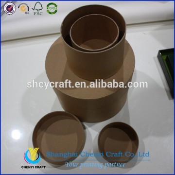brown craft paper round shaped gift box