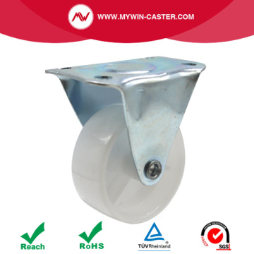 Plastic Rigid Caster Wheels , Zinc Plated Solid Caster Wheels